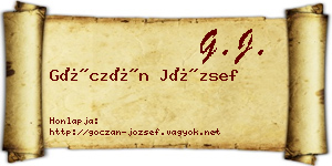 Góczán József névjegykártya