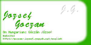 jozsef goczan business card